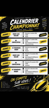 Calendrier des Seniors Féminines