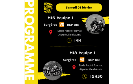 PROGRAMME DU WEEK-END (04 janvier)