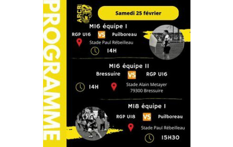 PROGRAMME DU WEEK-END (25 février)