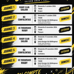 Calendrier des Seniors Féminines